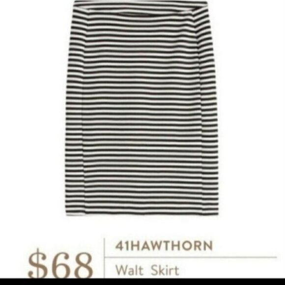 Stitch Fix 41 Hawthorn | Black White Walt Striped Skirt Size Small - Picture 2 of 6